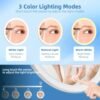 30X Magnifying Mirror with Lights, 6inch Travel Magnifying Mirror, Lighted Magnified Mirror with 3 Color Lights Dimmable Makeup 30X Magnification Mirror, Large 30X Magnifying Mirror with Suction Cups - Image 5