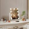 Vanity Mirror with Lights, Small Makeup Mirror with Lights 9 LED Bulbs for Makeup Desk, 3 Color Lighting Modes, 360°Rotation - Image 6
