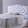 Baxton Studio Rita Modern and Contemporary White Faux Leather Upholstered Button-Tufted Scalloped Twin Size Headboard - Image 3