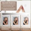 Vanity Mirror with Lights, Hollywood Makeup Mirror with Lights, Touch Control, 3 Color Lighting Modes, Dimmable, Detachable 10X Magnification Mirror, 360° Rotation (16in, White) - Image 3