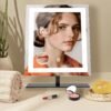 Beelux Lighted Makeup Mirror 12In Vanity Mirror with Lights,Three Color Lighting Modes,10X Magnification Mirror,Smart Touch Control Mental Frame Desk Mirror-Black - Image 10