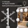 Vanity Mirror with Lights 14" x 19", Lighted Makeup Mirror 12 Dimmable Bulb, Smart Touch Hollywood Vanity Mirror, 3 Color Temperature, White - Image 3