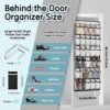 30 Compartment Breathable Mesh Pocket Over the Door Hanging Shoe Organizer, Closet Shoe Organizer, Large Men's and Women's Shoe Organizer, Hanging Over the Door Shoe Organizer (XL-White) - Image 3