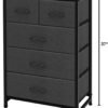 AZL1 Life Concept Storage Dresser Furniture Unit - Large Standing Organizer Chest for Bedroom, Office, Living Room, and Closet - 5 Drawers Removable Fabric Bins - Dark Grey - Image 10