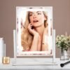 Vanity Mirror with Lights, Hollywood Makeup Mirror with Lights, Touch Control, 3 Color Lighting Modes, Dimmable, Detachable 10X Magnification Mirror, 360° Rotation (16in, White) - Image 7
