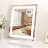 Beelux Lighted Makeup Mirror, 12In Vanity Mirror with Lights,Three Color Lighting Modes,10X Magnification Mirror,Smart Touch Control - Image 2