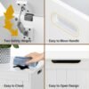 ZENY Lift Top Storage Cabinet Bench, Wooden Chest Room Organizer Bin with 2 Safety Hinges (White) - Image 8