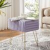 Vanity Stool Chair,Foot Stools Ottoman,Faux Fur Step Stools,Vanity Stool for Makeup,Make up Chairs for Vanity,Vanity Small Bench Seat Storage - Image 2