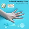 2 inch Memory Foam King Mattress Topper Cooling Gel Mattress Topper King, High Density Pressure Relief Bed Toppers Ventilated Design Breathable & Removable Fiber Cover Back Pain Relief - Image 4