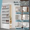 30 Compartment Breathable Mesh Pocket Over the Door Hanging Shoe Organizer, Closet Shoe Organizer, Large Men's and Women's Shoe Organizer, Hanging Over the Door Shoe Organizer (XL-White) - Image 7