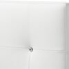 Baxton Studio Dalini Modern and Contemporary White Faux Leather Upholstered Twin Size Headboard - Image 5