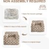 Bean Bag Chair Bean Bag Sofa Chair with Ultra Soft Fluffy Cover Giant Bean Bag Chairs for Adults, Comfy Chair for Bedroom, Gaming Room, Dorm, Living Room (Khaki White) - Image 8