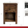 Ameriwood Home 5683213COM Farmington, Nightstand, Weathered Oak - Image 4