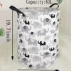 19.7" Round Canvas Large Clothes Basket Laundry Hamper with Handles,Waterproof Cotton Storage Organizer Perfect for Kids Boys Girls Toys Room, Bedroom, Nursery,Home,Gift Basket(elephant) - Image 8