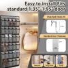 30 Compartment Breathable Mesh Pocket Over the Door Hanging Shoe Organizer, Closet Shoe Organizer, Large Men's and Women's Shoe Organizer, Hanging Over the Door Shoe Organizer (XL-Gray) - Image 6