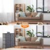 ZENY Fabric Dresser for Bedroom, Storage Tower with Fabric Bins, Tall Dresser with 8 Drawers, Double Dresser, Chest of Drawers for Closet, Living Room, Hallway, Grey - Image 7