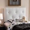 Baxton Studio Dalini Modern and Contemporary White Faux Leather Upholstered Twin Size Headboard - Image 3
