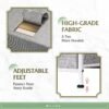 WLIVE Dresser for Bedroom with 5 Drawers, Wide Bedroom Dresser with Drawer Organizers, Chest of Drawers, Fabric Dresser for Living Room, Closet, Hallway, Light Grey - Image 8