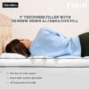 Texas Linen Co. Twin XL Cooling Mattress Topper, Pillow-Top Optimum Thickness, Soft 100% Cotton Fabric, Breathable & Plush Quilted Down-Like Fill, Snug Deep Pocket fit White - Image 8