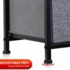 ZENY Fabric Dresser for Bedroom, Storage Tower with Fabric Bins, Tall Dresser with 8 Drawers, Double Dresser, Chest of Drawers for Closet, Living Room, Hallway, Grey - Image 8