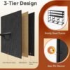 WLIVE Led Dresser TV Stand for 45 Inch TV, Entertainment Center with LED Lights and Power Outlet, Black Drawer Dressers with Double Open Shelves, TV Stands for Bedroom and Living Room - Image 9