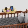 Bedside Shelf with USB Charging Port - Cup Holder, and AC Outlets - Perfect Dorm Room Essential and Floating Bamboo Nightstand, Bed Side Table Bunk Bed Shelf with Cupholder,Wooden Nightstand,Hooks - Image 7