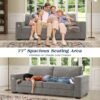 89 Inch Modern Sofa Couch with USB Port & Side Pockets, Chenille Fabric 3 Seater Couch,Comfy Washable Small Sofas & Couches for Living Room Bedroom Apartment（Grey） - Image 7