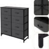 AZL1 Life Concept Storage Dresser Furniture Unit - Large Standing Organizer Chest for Bedroom, Office, Living Room, and Closet - 8 Drawer Removable Fabric Bins - Dark Grey - Image 6