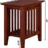 AFI, Mission, Solid Hardwood Side Table, 14 in, Set of 2, Walnut - Image 11