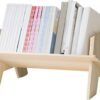Wood Bookcase in Living Room/Home/Office, Desktop Book Shelf Organizer Bookshelves Storage Rack for CDs/Magazine/Books Display (Style V) - Image 2