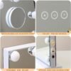 Vanity Mirror with Lights,Lighted Vanity Mirror with 15 Dimmable Bulbs for Dressing Room & Bedroom,3 Color Lighting,Modes Detachable 10x Magnification 360°Ratation (Off White-15 Bulbs) - Image 7