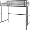 Walker Edison Timothee Urban Industrial Metal Twin over Loft Bunk Bed, Twin Size, Black - Image 6