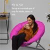 Urban Lifestyle Oversized Polycanvas Foldable Saucer Chair, Pink - Image 7