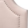 Baxton Studio Rita Modern and Contemporary Light Pink Velvet Fabric Upholstered Twin Size Headboard - Image 6