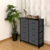 AZL1 Life Concept Storage Dresser Furniture Unit - Large Standing Organizer Chest for Bedroom, Office, Living Room, and Closet - 8 Drawer Removable Fabric Bins - Dark Grey - Image 5