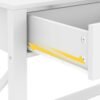 WiberWi Home Office Desk with Drawers White Modern Writing Computer Desk, Small Makeup Vanity Table Desk for Bedroom, Study Table for Home Office - Image 7