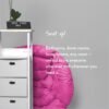 Urban Lifestyle Oversized Polycanvas Foldable Saucer Chair, Pink - Image 9
