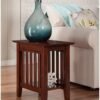 AFI, Mission, Solid Hardwood Side Table, 14 in, Set of 2, Walnut - Image 7