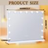 Vanity Mirror with Lights,Lighted Vanity Mirror with 15 Dimmable Bulbs for Dressing Room & Bedroom,3 Color Lighting,Modes Detachable 10x Magnification 360°Ratation (Off White-15 Bulbs) - Image 5