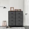 AZL1 Life Concept Storage Dresser Furniture Unit - Large Standing Organizer Chest for Bedroom, Office, Living Room, and Closet - 8 Drawer Removable Fabric Bins - Dark Grey - Image 3