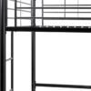 Walker Edison Timothee Urban Industrial Metal Twin over Loft Bunk Bed, Twin Size, Black - Image 10