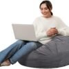 Sweetcrispy Bean Bag Chair for Kids/Teens, Oversized Beanbag for Gaming Reading Foam Filled Couch Furniture with Soft Removable Cover, Giant Comfy Sofa for Living Room Bedroom College Dorm, 3 Feet - Image 2