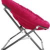 Urban Lifestyle Oversized Polycanvas Foldable Saucer Chair, Pink - Image 6
