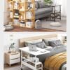 Adjustable Table Student Computer Portable Home Office Furniture Small Spaces Sofa Bedroom Bedside Desk Learn Play Game Desk on Wheels Movable with Storage Desk Size 31.5 * 15.7 Inch,White D - Image 9