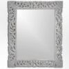 American Art Decor Rectangular Vanity Mirror - Framed Hand-Carved Wood Medallion Mirror - Accent Wall Mirror for Living Room, Bedroom, Bathroom, Hallway, Entryway & More (25” X 31") - Image 6