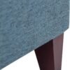 Adeco 17" Square Ottoman with Storage- Small Storage Ottoman Foot Rest with Hinged Lid- Blue Faux Linen Fabric Upholstered Footstool with Sturdy Wood Legs - Image 8