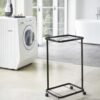 Yamazaki Home Steel Cart for Tower Laundry Basket Wagon, Black - Image 3
