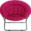 Urban Lifestyle Oversized Polycanvas Foldable Saucer Chair, Pink - Image 5