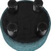 Asense Round Footrest Ottoman Footstools Padded Small Seat with Non-Skid Legs (Blue, Round) - Image 6