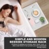 Bedside Shelf for Bunk Bed & Top Bunk,College Dorm Room and Kids Room Essentials,Bed Side Table Tray Organizer,Clip Tray Side Table,Storage Tray,White - Image 3